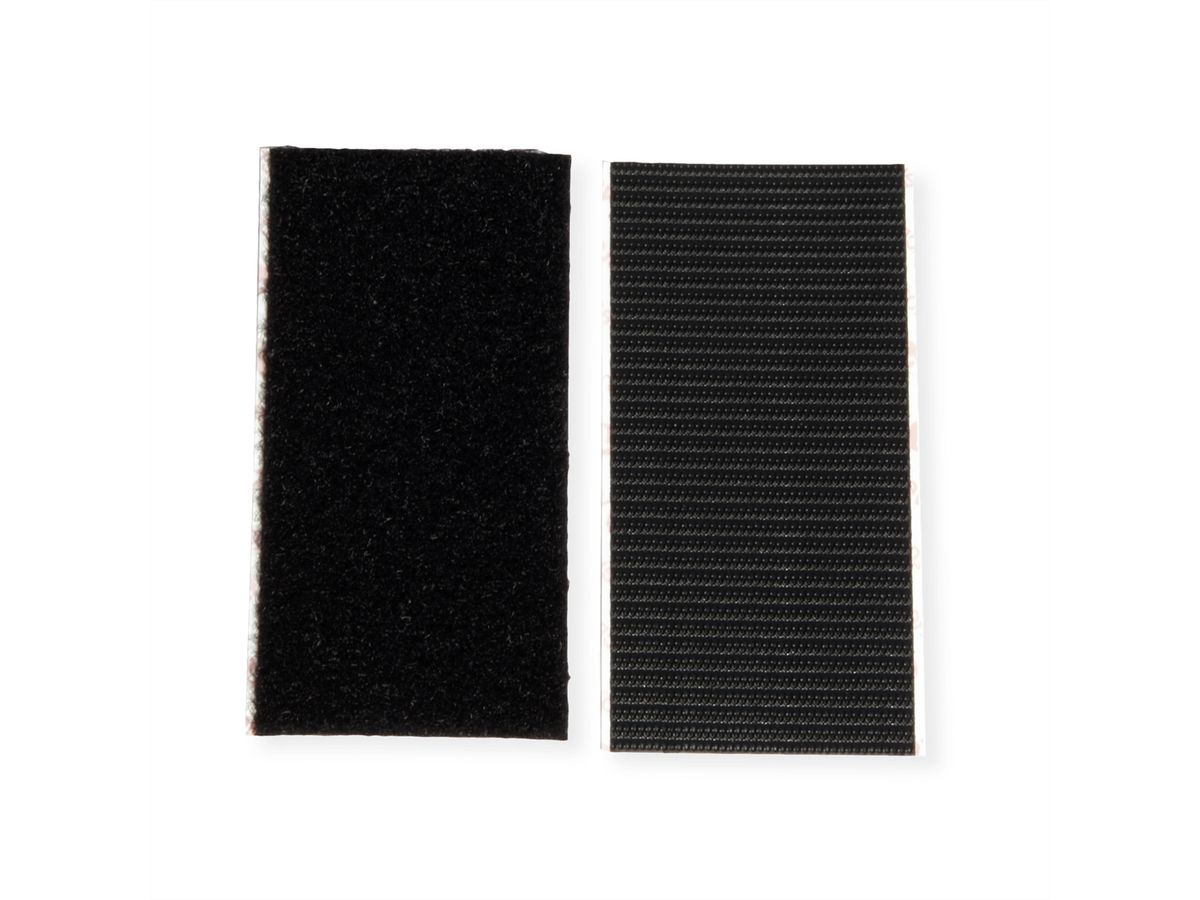 VELCRO® Klettstreifen Extra Stark Selbstklebend, Haken & Flausch 50mm x 100mm x 2 sets Schwarz