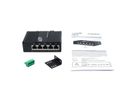 EXSYS EX-62030MPOE Mini 5-Port Industrial Gigabit PoE+ Switch, Web-Managed