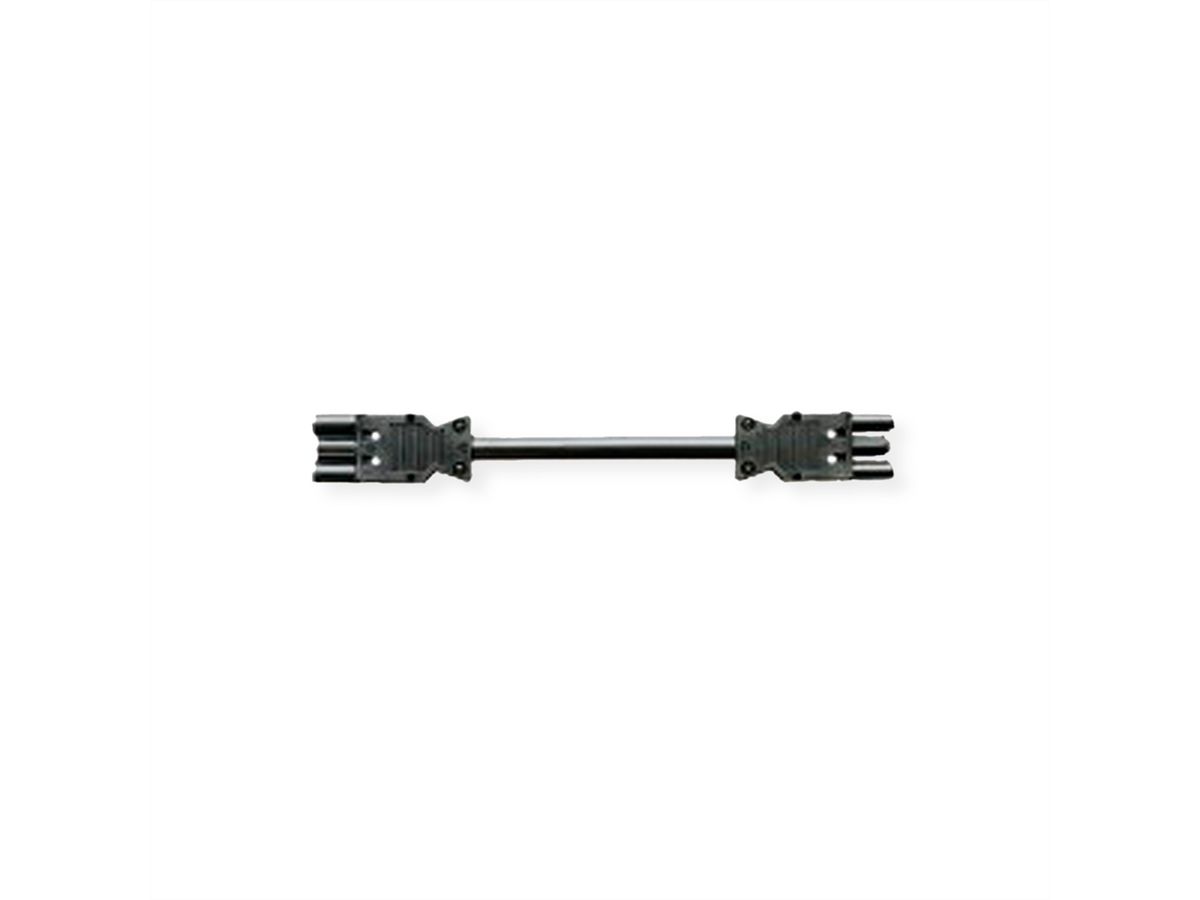 BACHMANN Geräteverlängerung GST18-3 Stecker/Kupplung, schwarz, 5 m