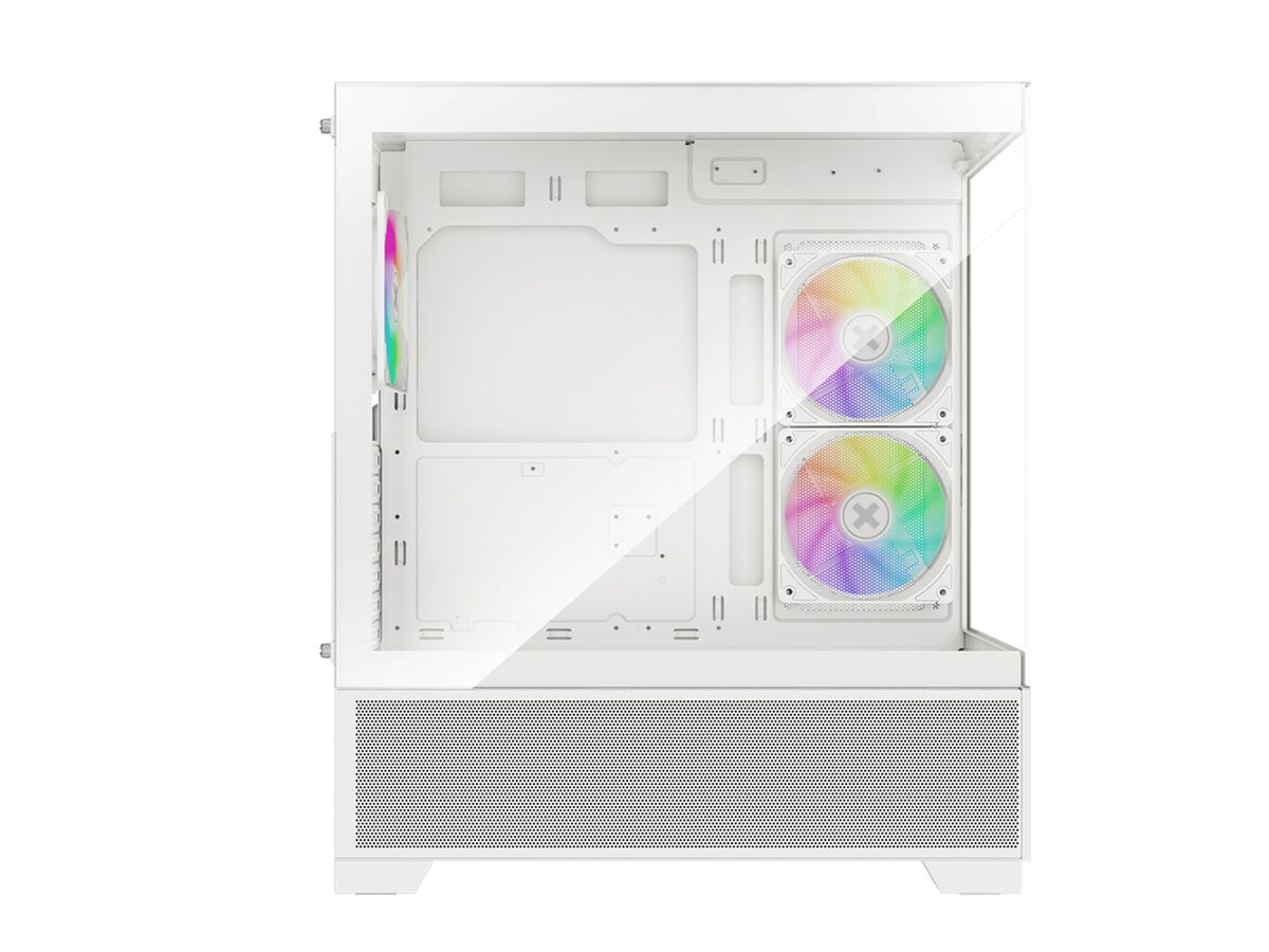 XILENCE Xilent Beam ATX PC Case white, X218.W.ARGB Gaming ATX PC Case weiß