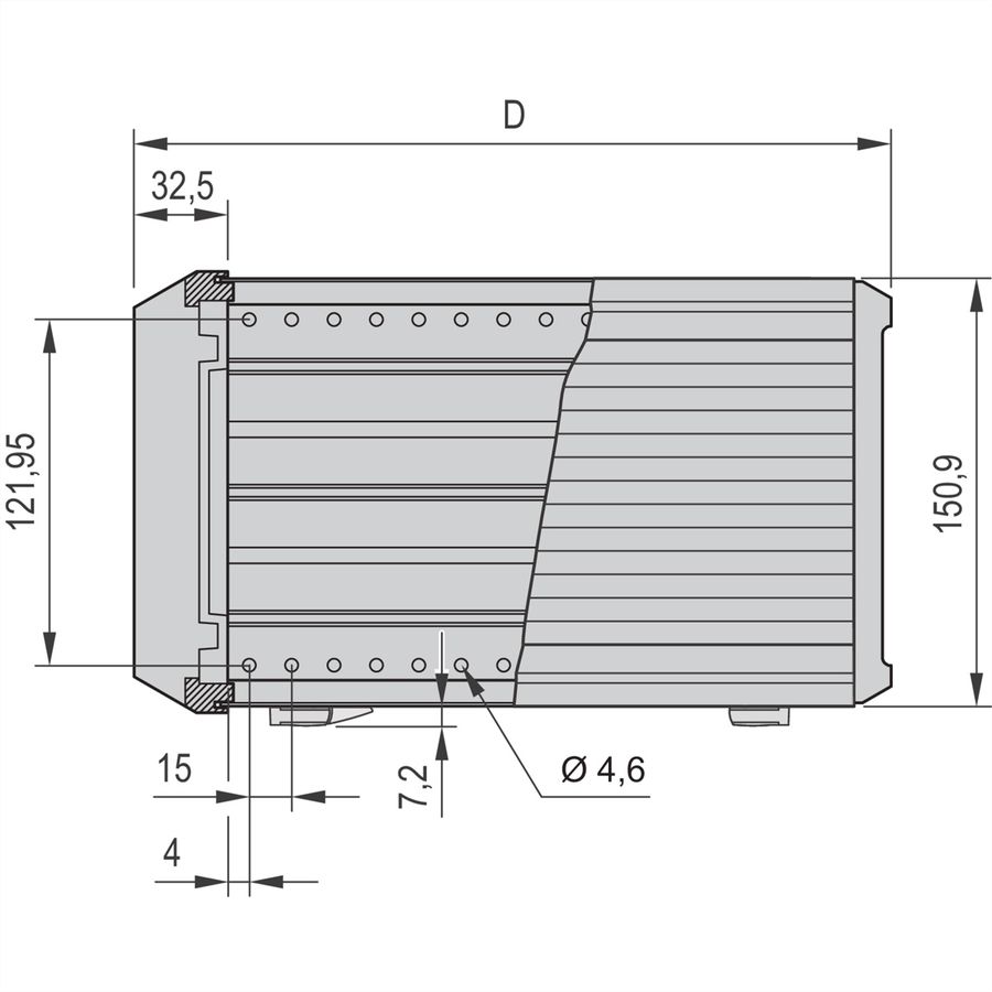 SCHROFF Komplettgehäuse, ungeschirmt - PROPAC PRO GEH.3HE 84TE 446T