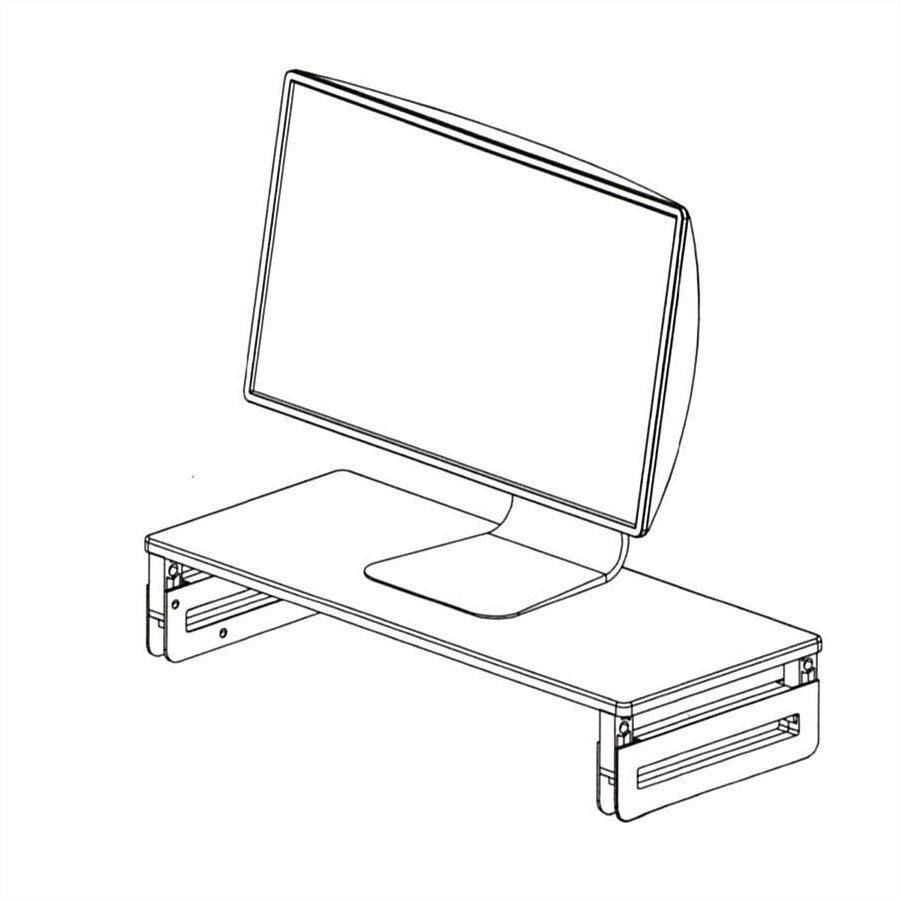 VALUE Monitor-/Laptop-Ständer, höhenverstellbar, bis 20 kg