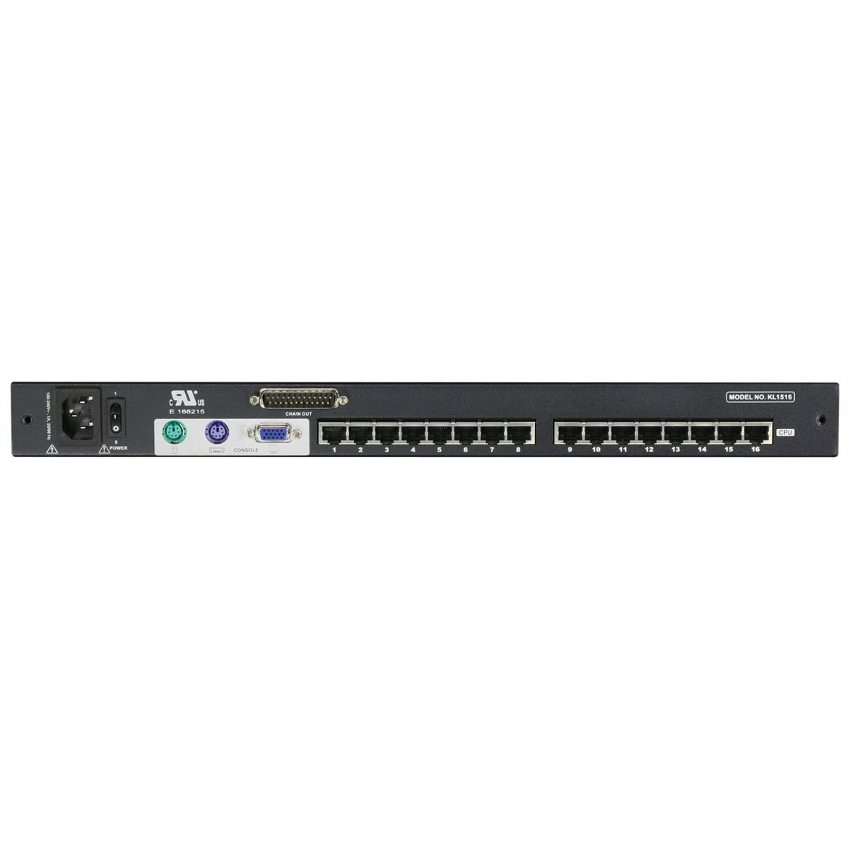 ATEN KL1508AM KVM-Switch, 43cm TFT, VGA, PS/2-USB über Kat 5, 8 Port, D, CH-Layout
