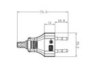 BACHMANN Euroflachstecker schwarz, Schraubanschluss VE 3 Stk. im Polybeutel