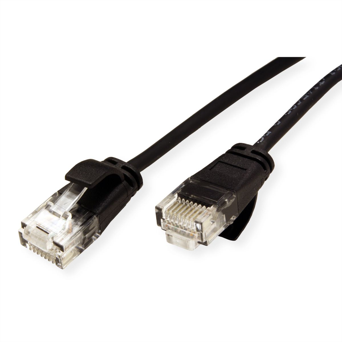ROLINE UTP DataCenter Patchkabel Cat.6A (Class EA), LSOH, slim, schwarz, 2 m