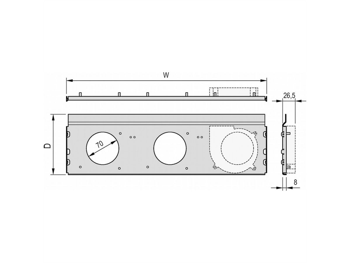 SCHROFF Radiallüftereinheit für ratiopacPRO air - LUEFTERWANNE 84TE 220T KPL.