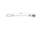 BACHMANN H05VV-F 3G0,75mm² sw L:1,0m IEC C5/CEE7/7