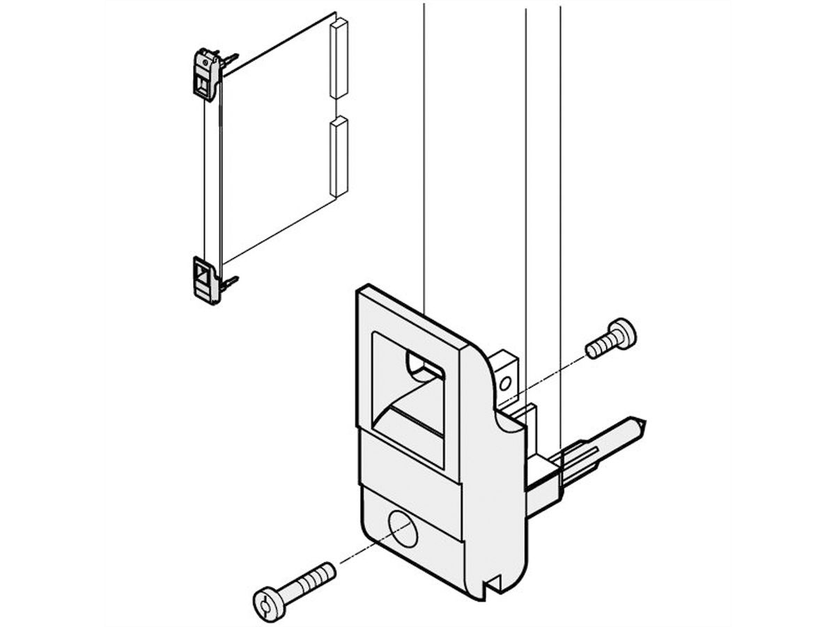 SCHROFF IET-Griff mit 0,1 Zoll Versatz - IET-GRIFF UN O SW/GR 10ST