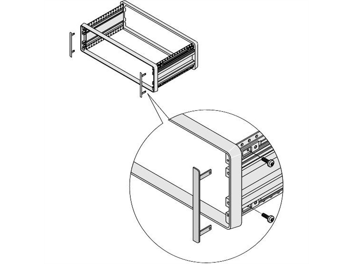 SCHROFF Abdeckwinkel - ABDECKWINKEL 4HE COMPAC PRO