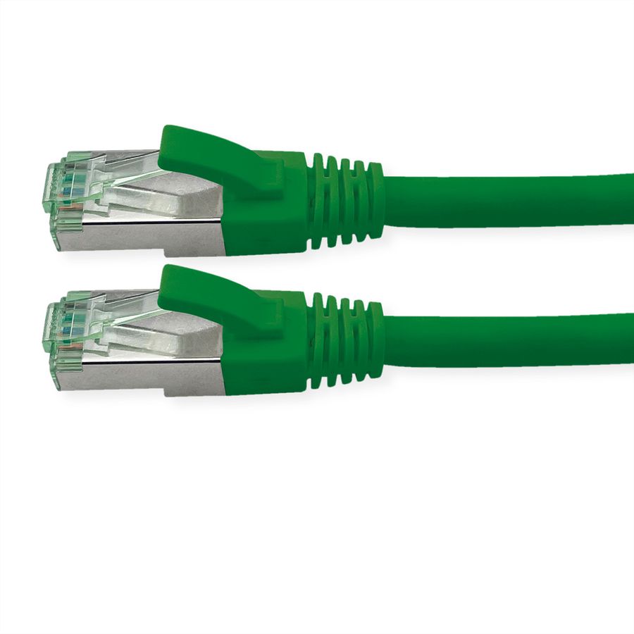 ROLINE RM Patchkabel Cat.6A S/FTP (PiMF), grün, 0,5 m