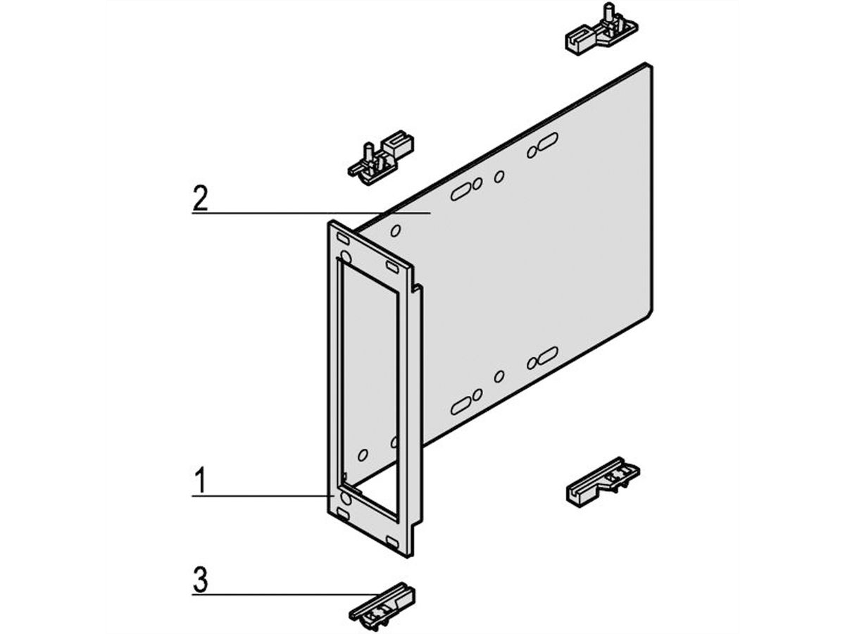 SCHROFF Laufwerkkassette mit U-Frontprofil geschirmt 1 x 3 1/2", 3 HE vertikal - LAUFWERKSKAS.3HE 8TE 3,5"