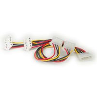 ROLINE Y-Kabel 4 pol. HDD / 4x 4 pol. HDD (abgewinkelt), 0,45 m