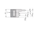 SCHROFF IET-Griff mit 0,1 Zoll Versatz - IET-GRIFF OB O SW/GR 10ST