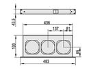 SCHROFF 19" Umlüfter, 3 Ventilatoren, 1 HE - UMLUEFTER 19"M.SCH. 24V