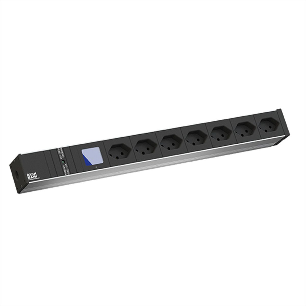 BACHMANN BN0500 19 Zoll 1HE 7xCH T13, 1xFuse 10A Strom 3,0m T23 Schweiz