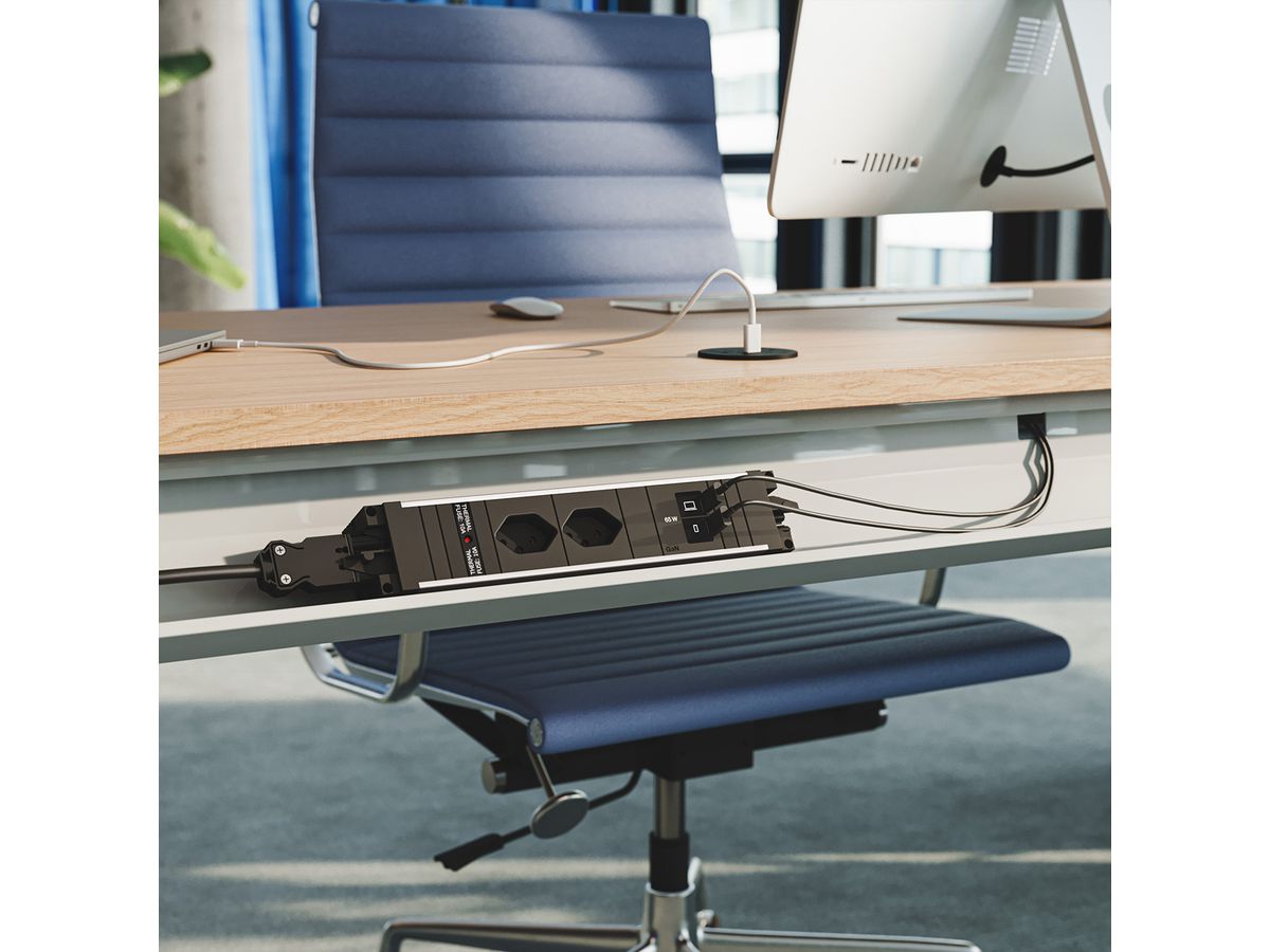 BACHMANN STEP ALU 2xCH 90°, 1xUSB C/C 65W