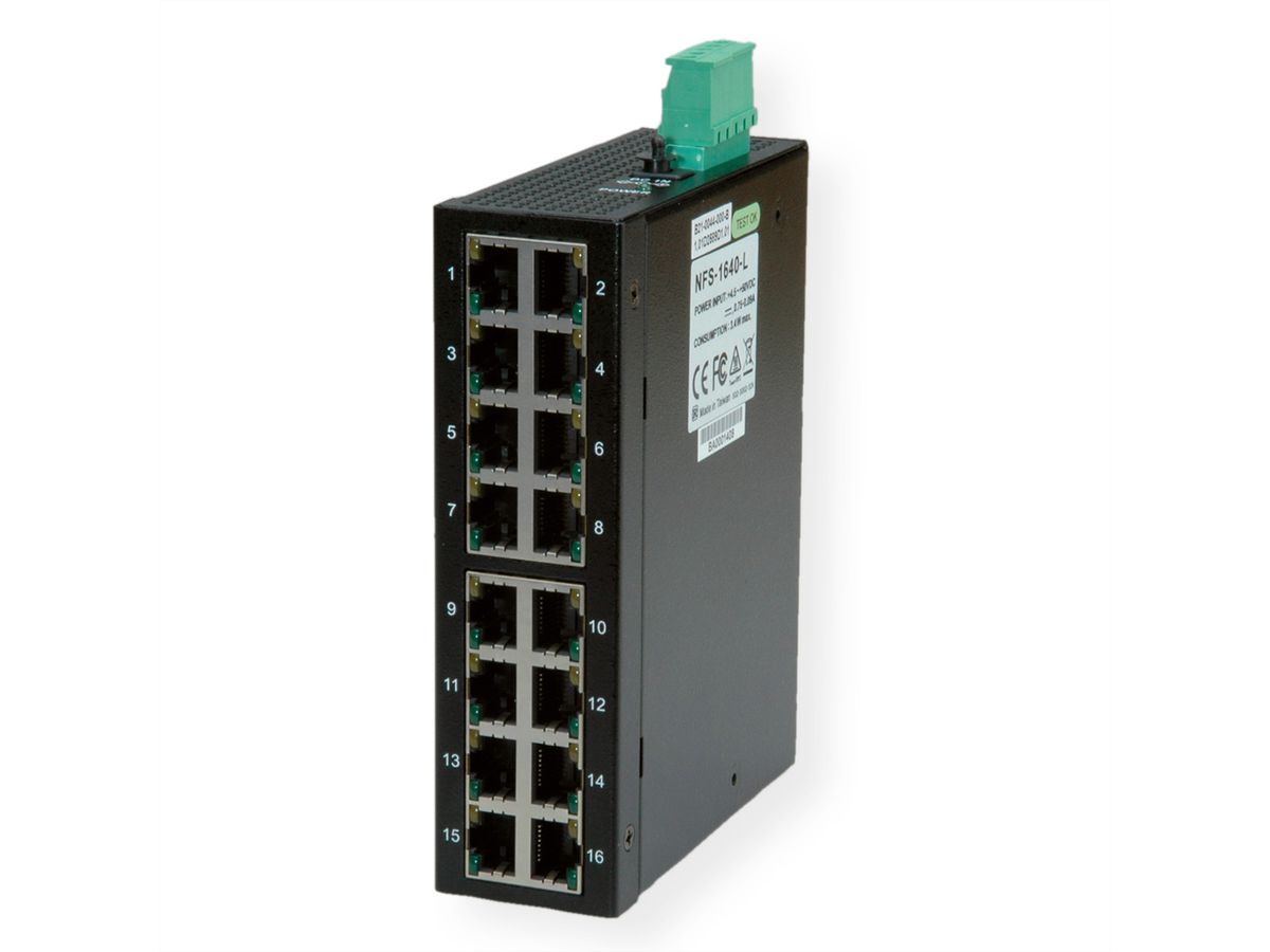 ROLINE Industrie Switch 16x RJ-45, unmanaged