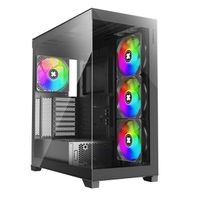 XILENCE Xilent Gleam X818.ARGB Gaming ATX PC-Gehäuse schwarz, RGB ATX Midi Tower
