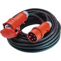 BACHMANN Extension 5G6mm² schwarz, H07RN-F CEE 16A rot 400V, 25 m