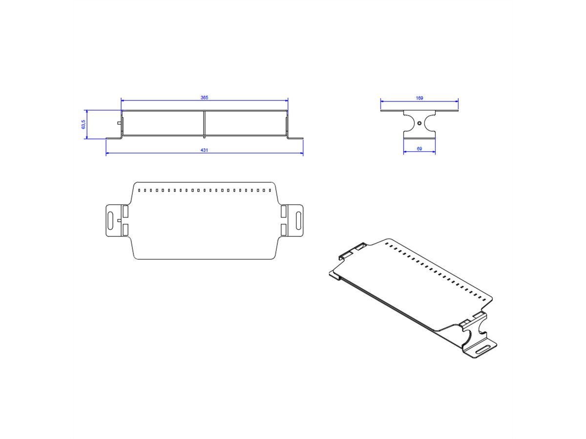 BACHMANN Consolidation Point Halterung 6-fach, verpackt im Polybeutel