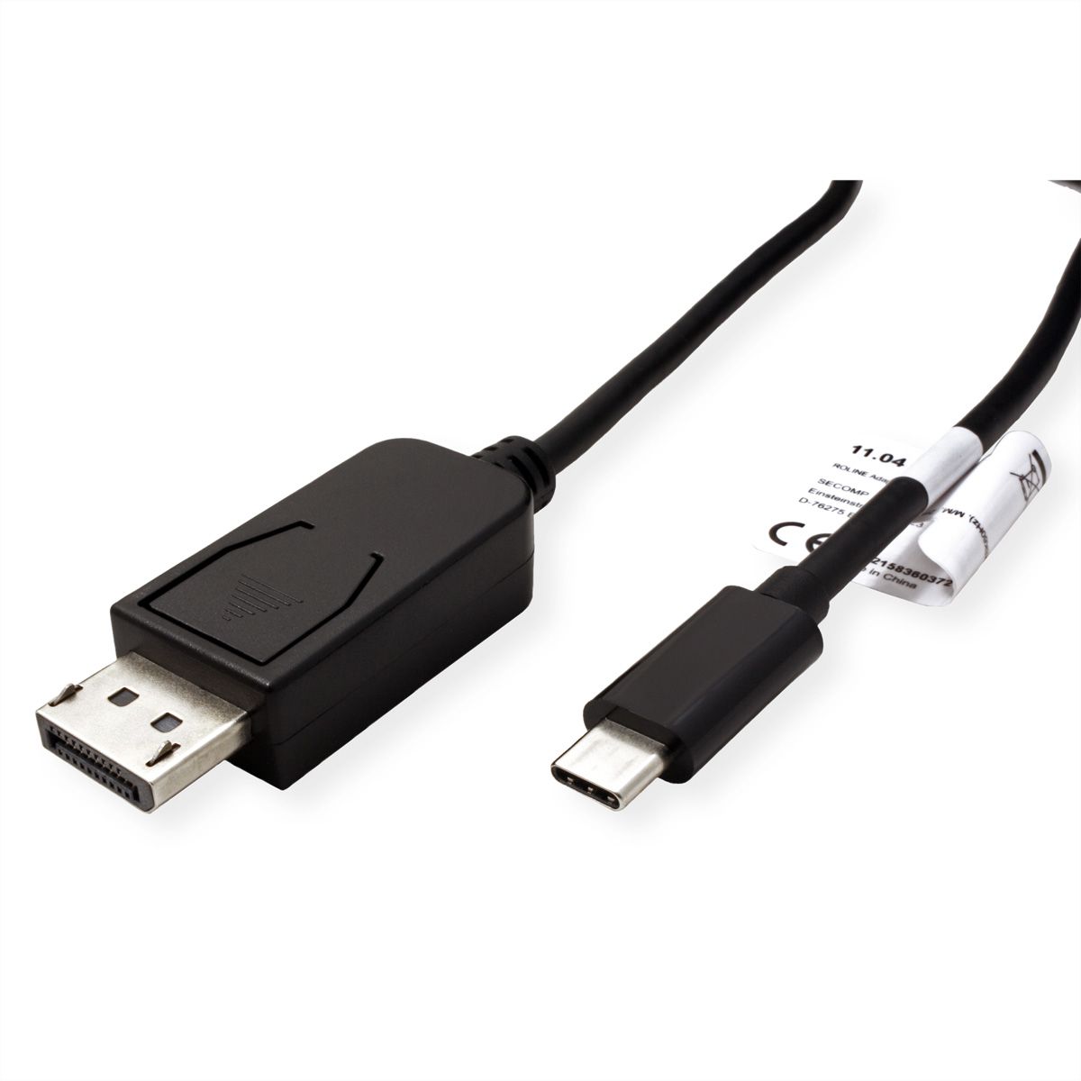 ROLINE USB Typ C - DisplayPort Adapterkabel, v1.4, ST/ST, 1 m