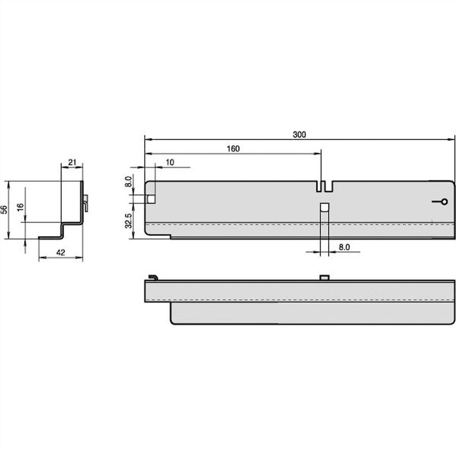 SCHROFF Gleitschiene, 40 kg - GLEITSCHIENEN 300T 40KG(1PA)
