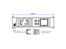 BACHMANN POWER FRAME S 1xCEE7/3 1xCM, 1xUSB 22W 0,2m GST18