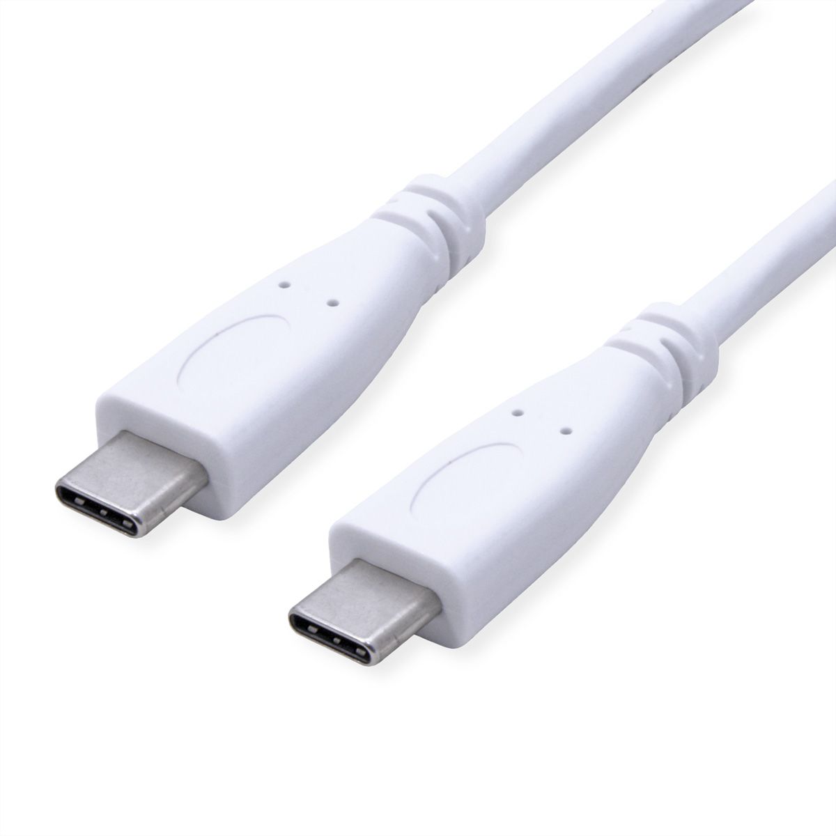 VALUE USB 3.2 Gen 2 Kabel, USB C-C, ST/ST, 4K UHD-1, 10Gbit/s, Emark, 100W, weiß, 0,5 m