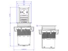 BACHMANN ELEVATOR 1xCEE7/3 1xUSB Charger 2,0m AEH RAL9005