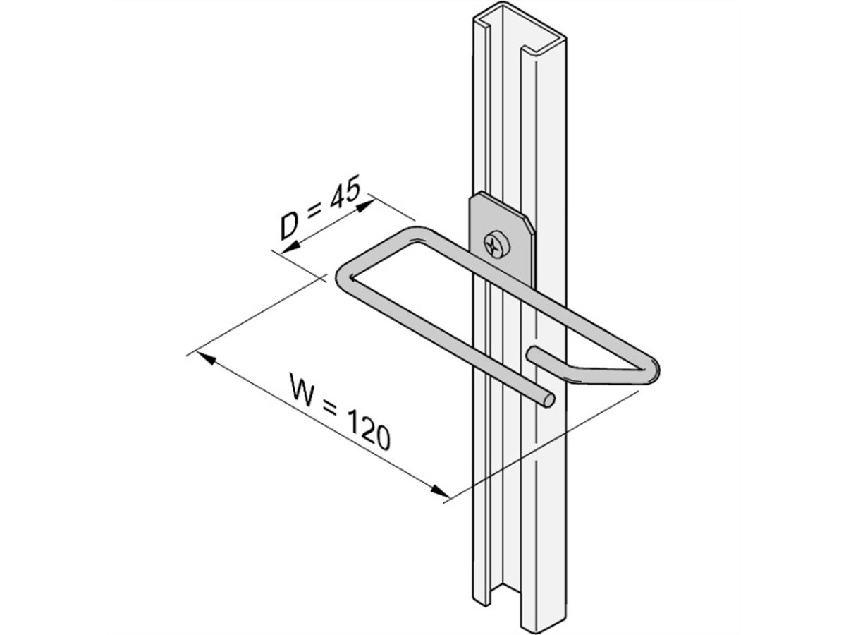 SCHROFF Kabelöse für C-Profil - KABELOESE F. C-PROFIL 45X120