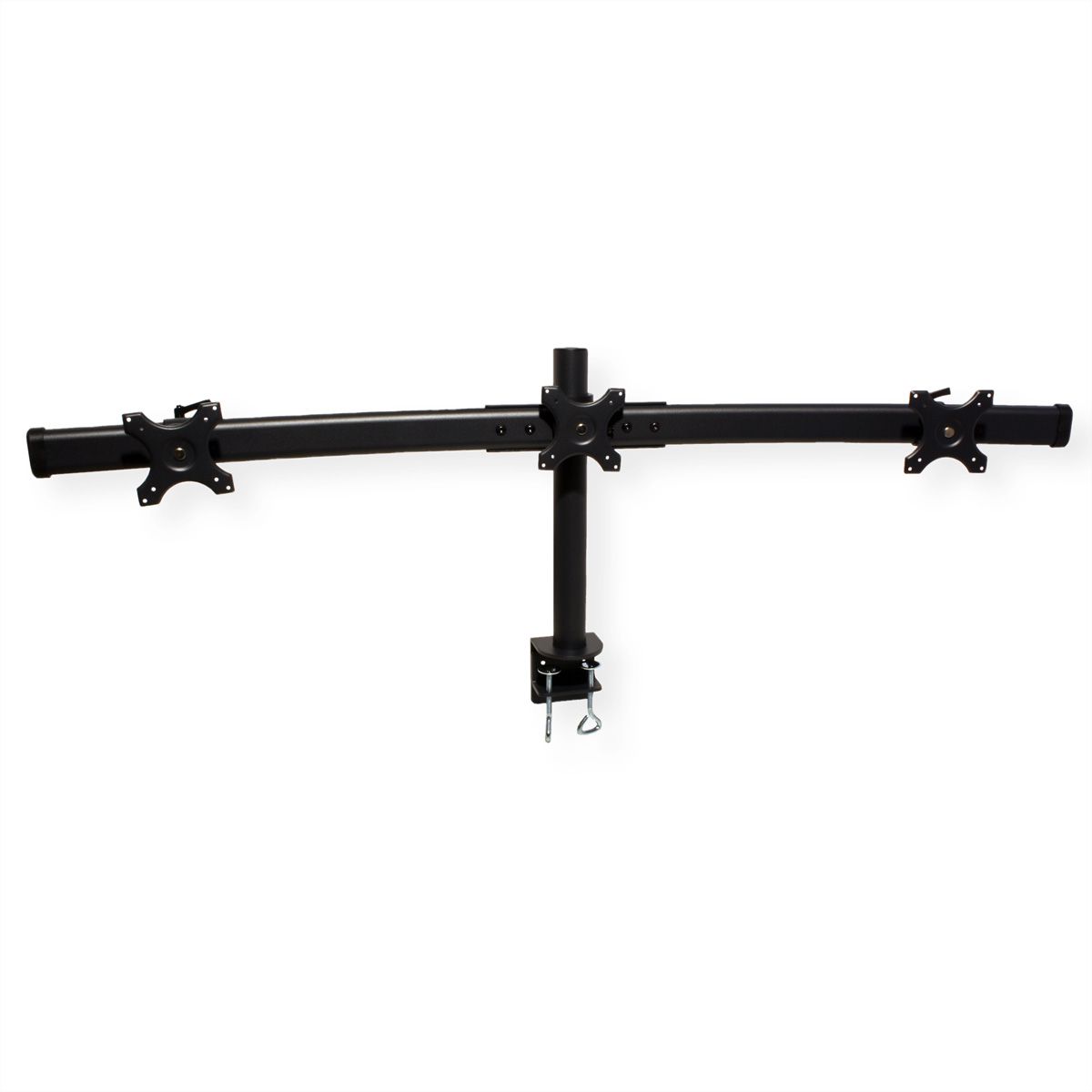 VALUE LCD-Triple-Arm Trägerstange, schwarz, Tischmontage, bis 3x 8 kg