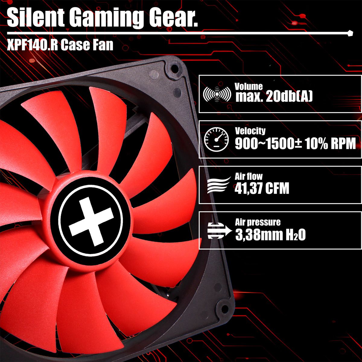 Xilence XPF140.R 140mm Performance Gehäuselüfter, 3PIN