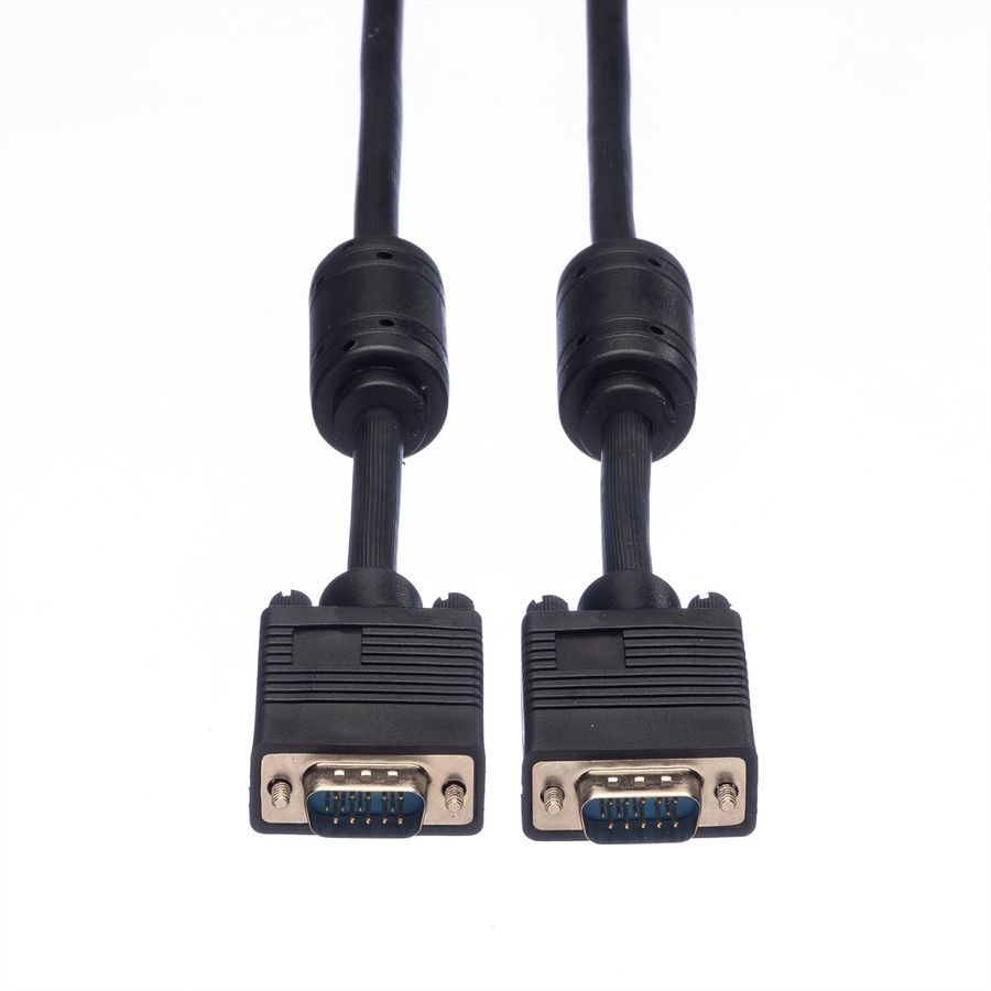 ROLINE SVGA-Kabel HD15 ST - ST mit Ferritkern, 10 m