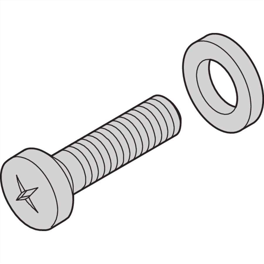 SCHROFF SCHRAUBE M5X10 + BEILAGSCHEIBE D5 (50X)