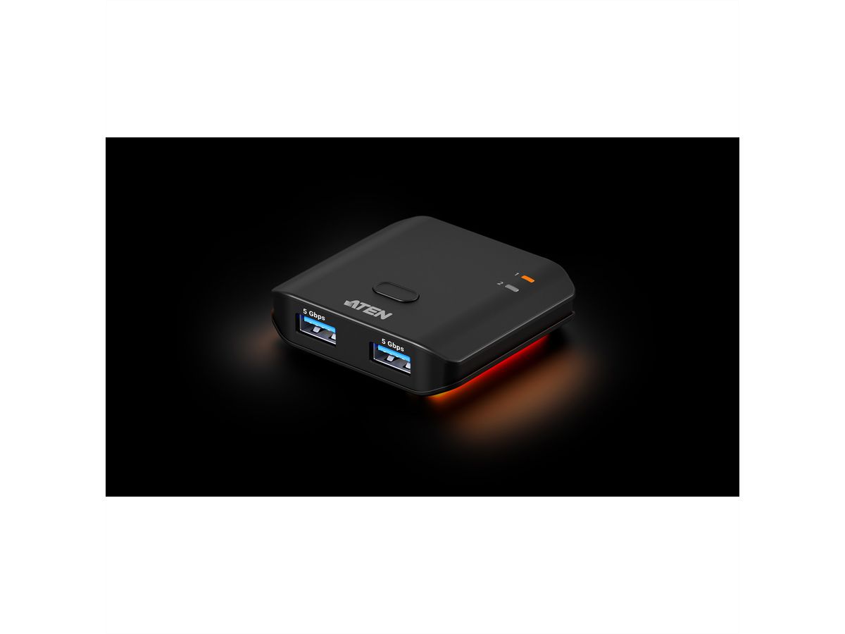 ATEN US4322 2x2-Port USB Sharing Switch USB 3.2 Gen 1 Peripheral Sharing Switch
