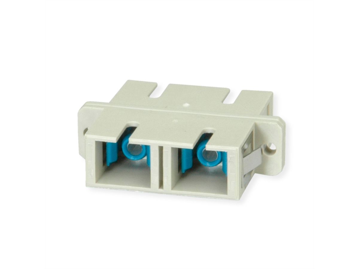 TELEGÄRTNER SC Duplex Kupplung, Multimode, Keramikhülse, Kunststoffgehäuse, beige