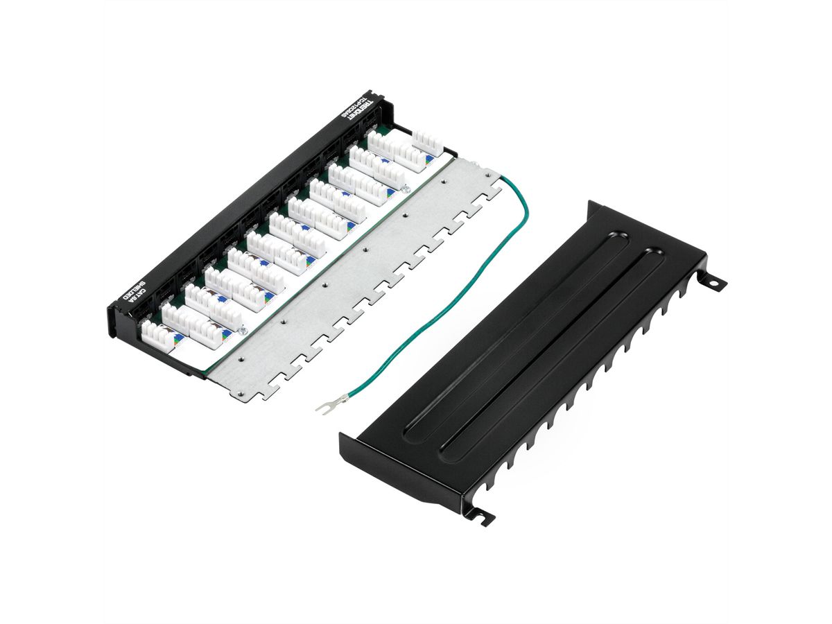 TRENDnet TC-P12C6AS Patch Panel, 12-port Cat6a geschirmt Für Wandmontage