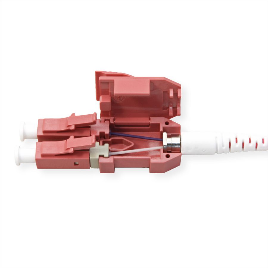 ROLINE LWL-Kabel duplex 50/125µm OM4, LC/LC, LSOH, UNIBOOT, violett, 1 m