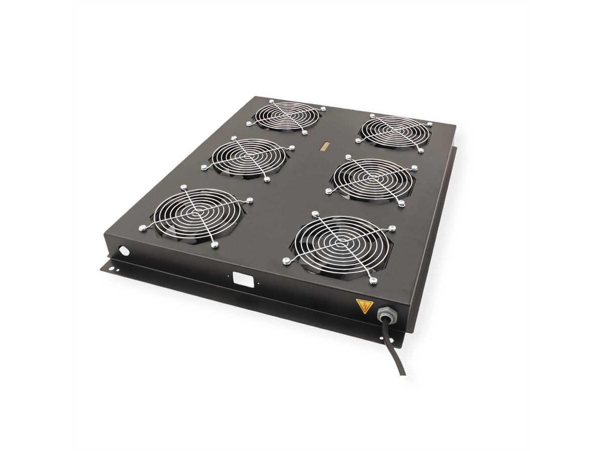 ROLINE 19-Zoll Dachlüftereinheit 6 Lüfter, ON/OFF für Serverschrank der PRO Serie schwarz