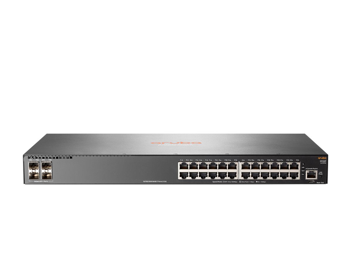 Hewlett Packard Enterprise Aruba 2930F 24G 4SFP Managed L3 Gigabit Ethernet (10/100/1000) Grau 1U