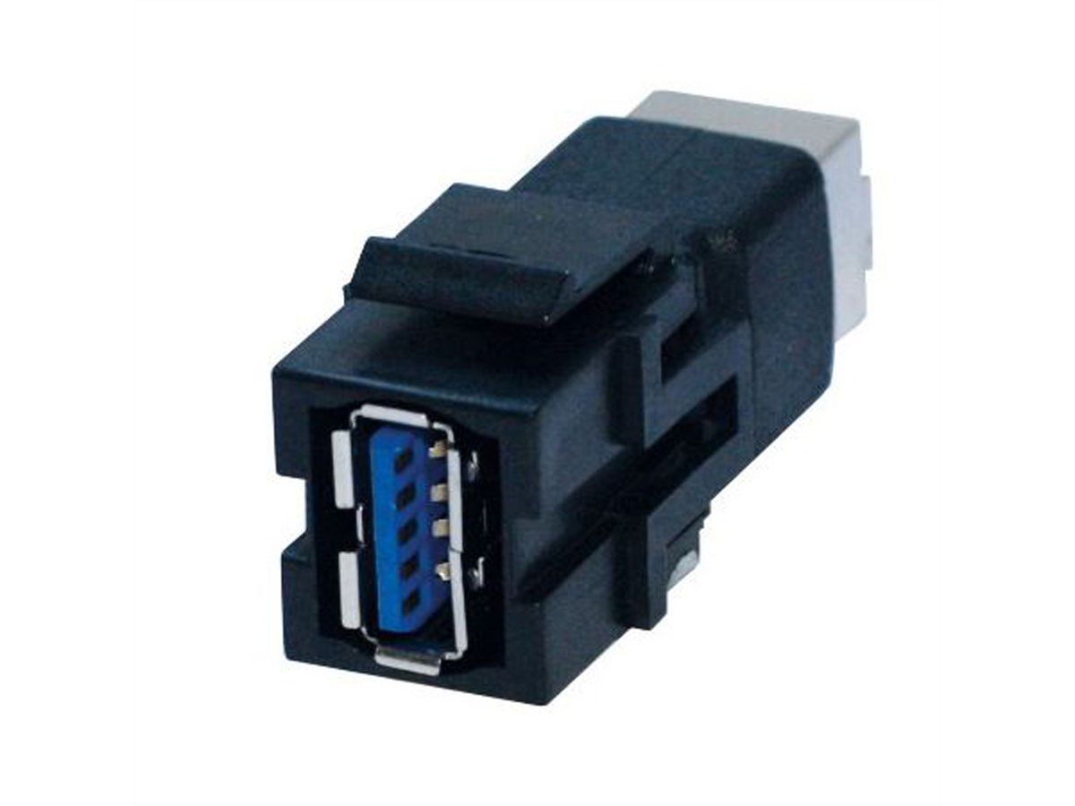 BACHMANN Keystone USB 3.0 Kupplung A/B Buchse-Buchse schwarz