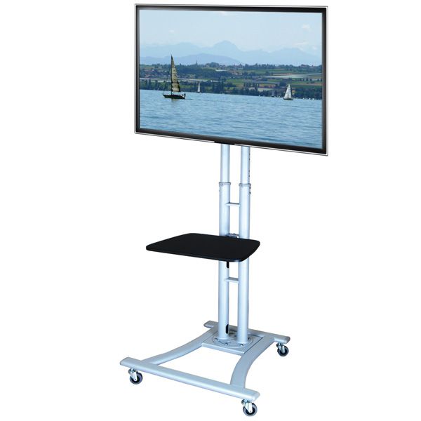 VALUE LCD-/TV-Rollständer, 27-60 Zoll, bis 50 kg, silberfarben