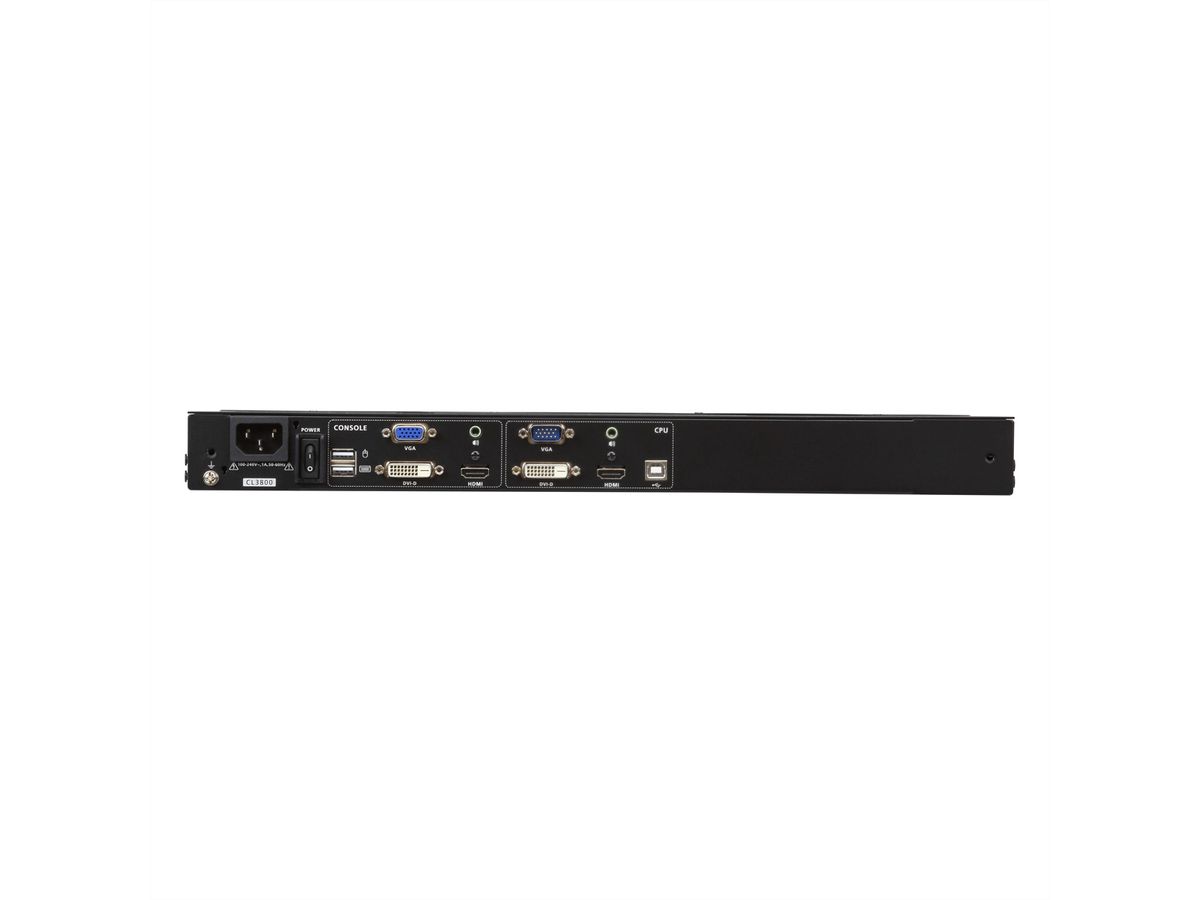 ATEN CL3800NW KVM-Konsole USB HDMI DVI VGA Dual Rail, DE-Layout