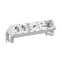 BACHMANN DESK2 white 2xCH 1xUSB A/C 22W 1xCM 0,2m GST18 RAL9010