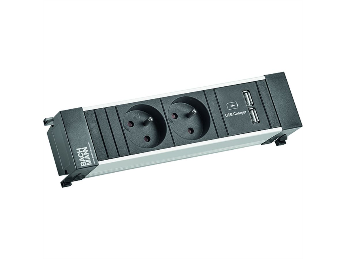 BACHMANN POWER FRAME 2xUTE 1xUSB Charge Strom 2,0m AEH