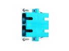 TELEGÄRTNER SC Duplex Kupplung, Multimode, Keramikhülse, Kunststoffgehäuse, türkis