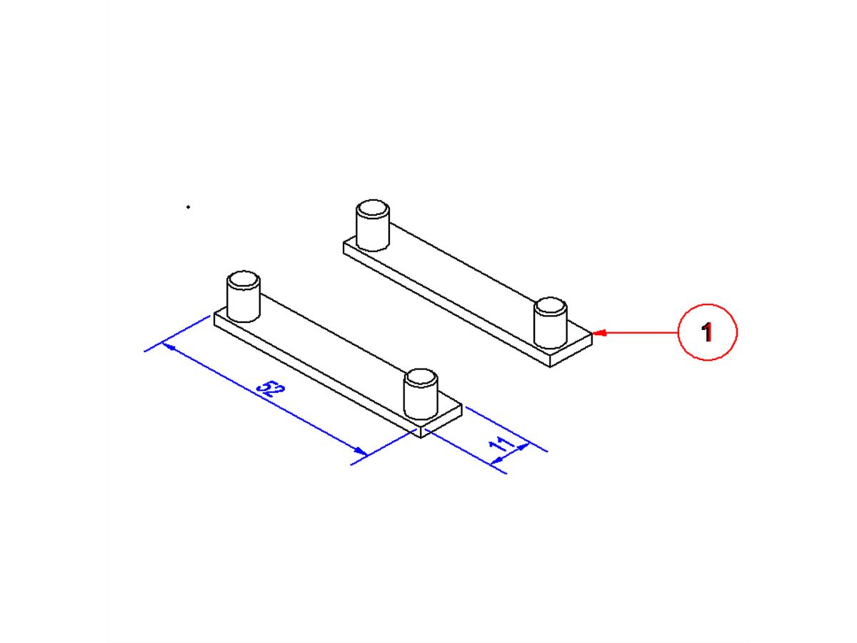 BACHMANN STEP Abdeckstreifen 1-fach 2x