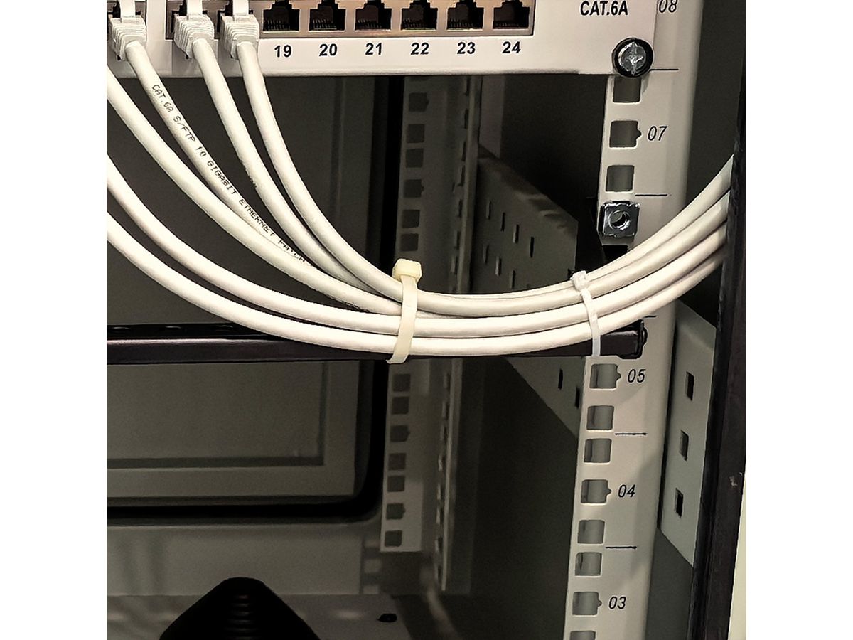 VALUE 19" Rack montierbare Kabelführungsschiene (horizontal), einstellbare Tiefe, 1HE, schwarz