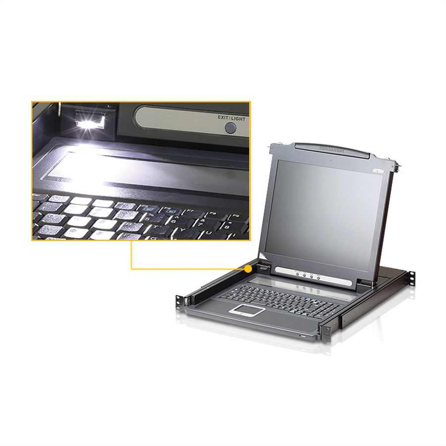 ATEN CL1000N KVM-Konsole, 19" LCD, VGA, PS/2, DE-Layout