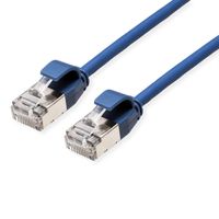 ROLINE U/FTP DataCenter Patchkabel Cat.6A (Class EA), LSOH, slim, blau, 0,15 m